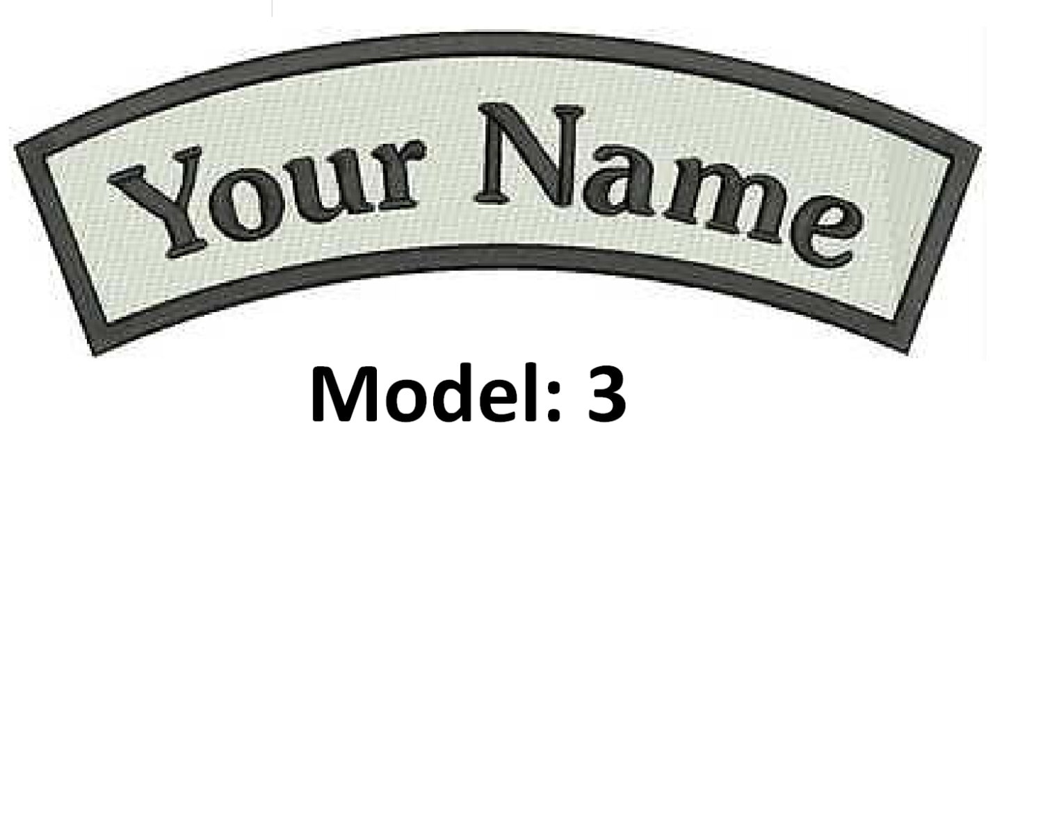 Embroidered Patch curve custom name tag Sew on patch Quality Etsy