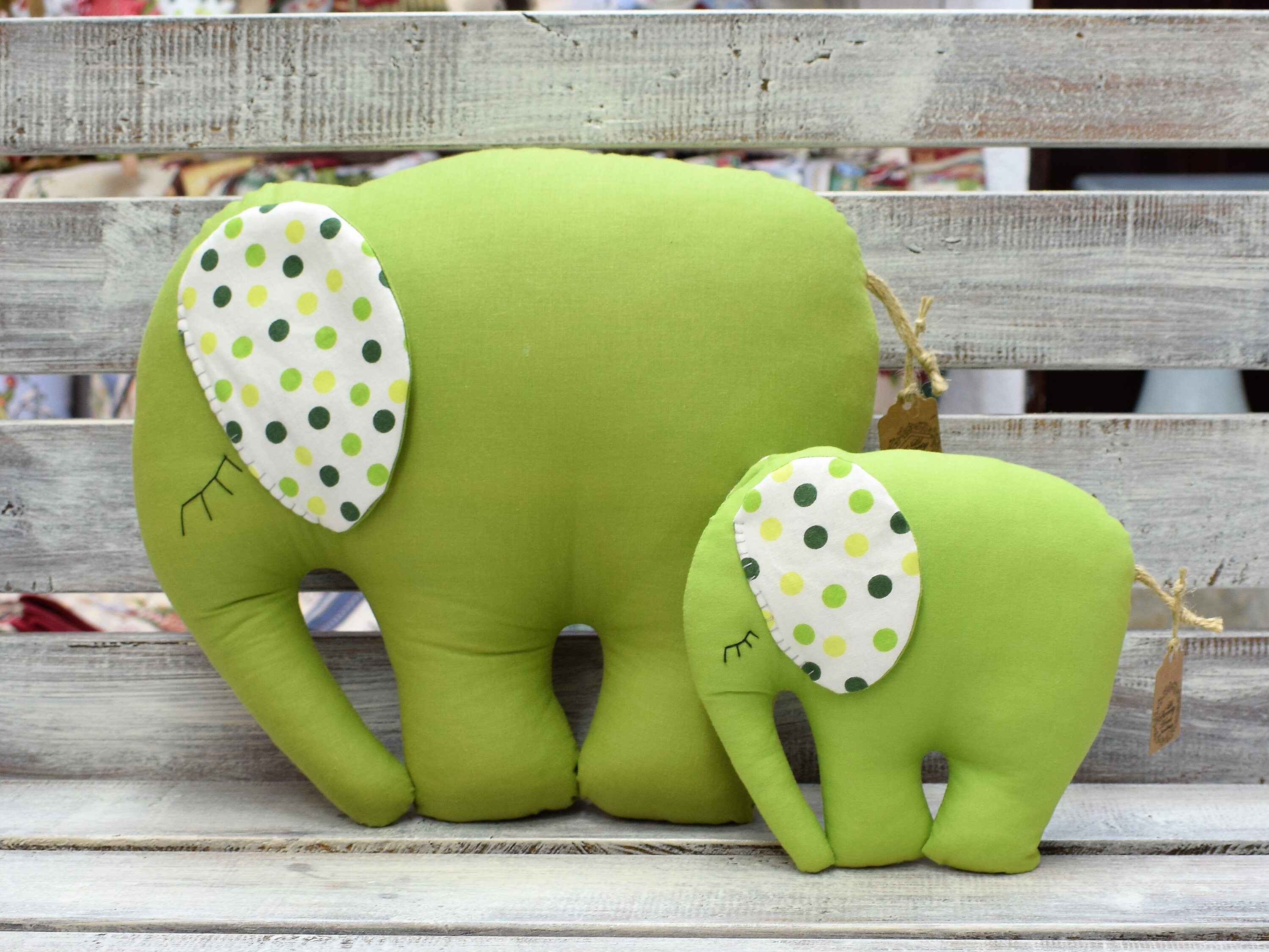 polka dot elephant stuffed animal