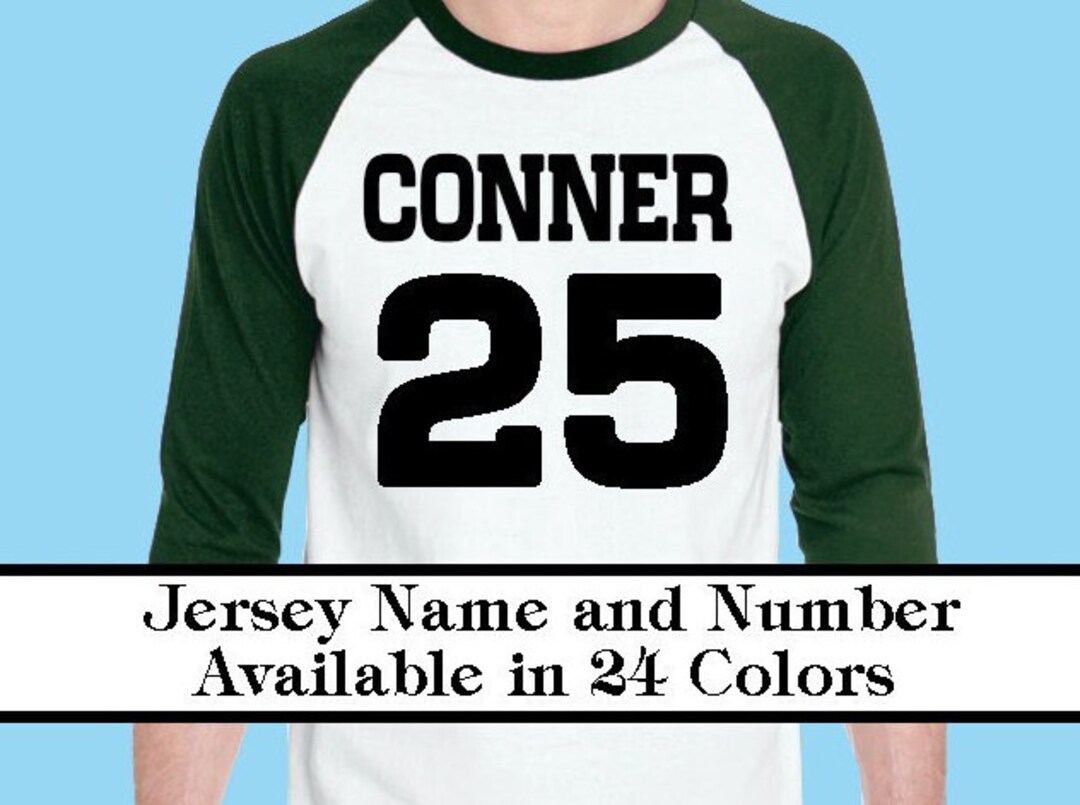 Iron on Jersey Name and Number Personalized Decal Custom Solid Bold