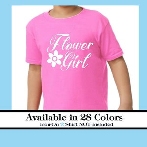 Flower Girl Iron On Wedding decal Transfer glitter Vinyl