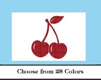 Iron Cherry Decal - Glitter or Matte Heat Cherries Transfer