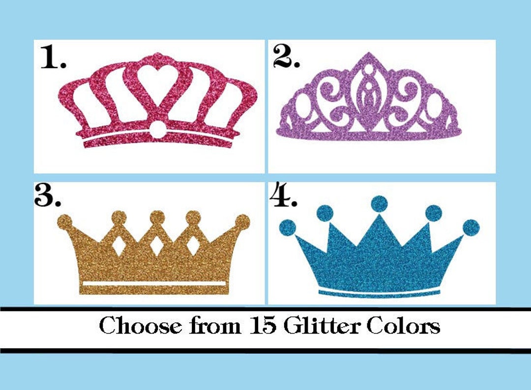Glitter Birthday Crown Iron-on Decal, Heat Transfer Tiara - Etsy
