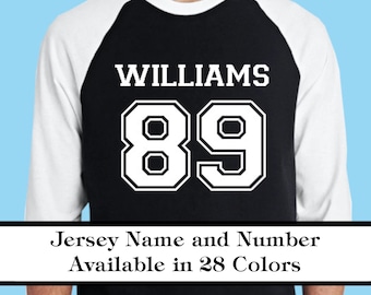 Custom Iron On Jersey Number and Name – Glitter or Matte Sports Decal