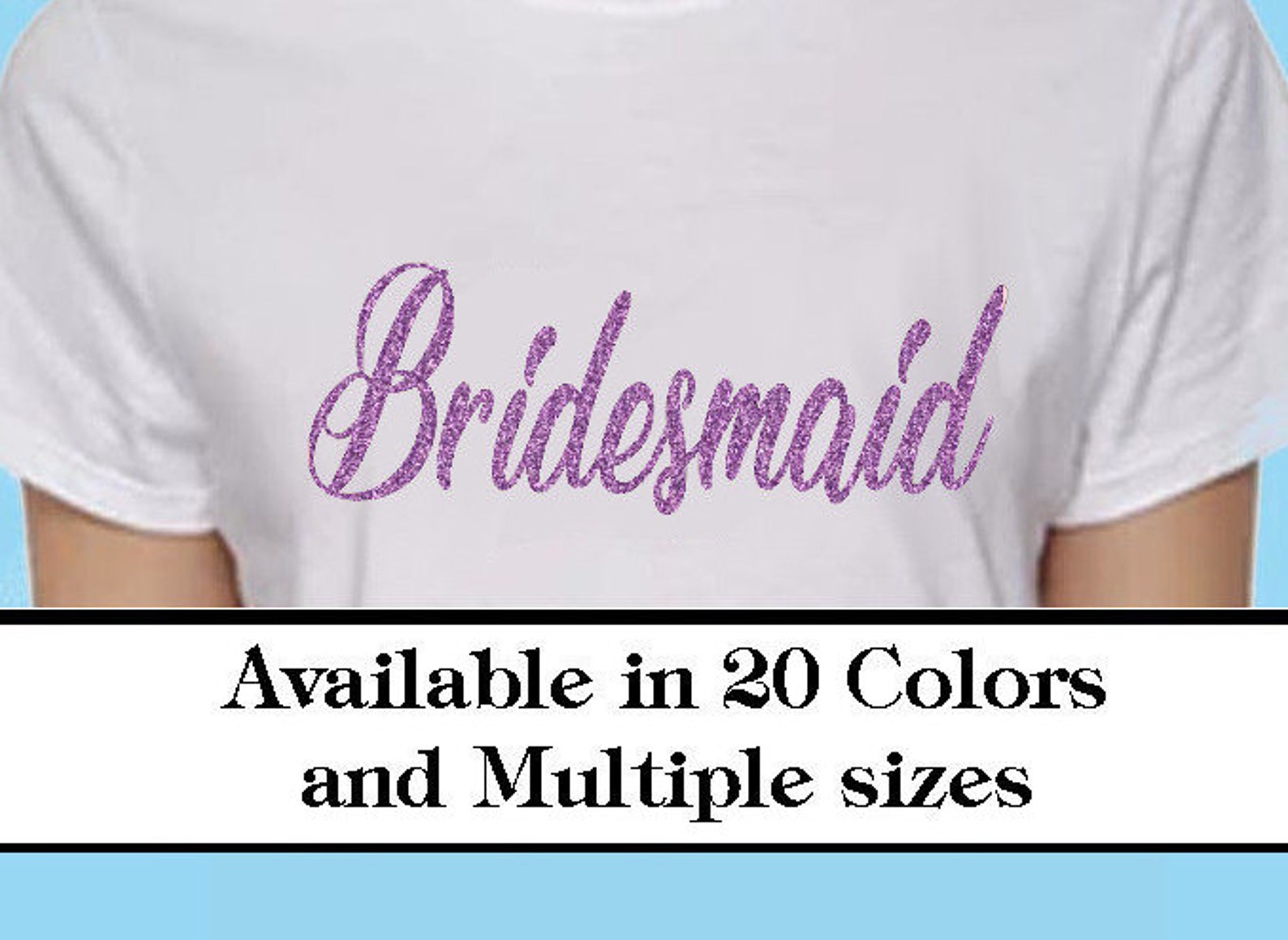 Bridesmaid Iron on Wedding Decal Transfer Glitter Vinyl Etsy