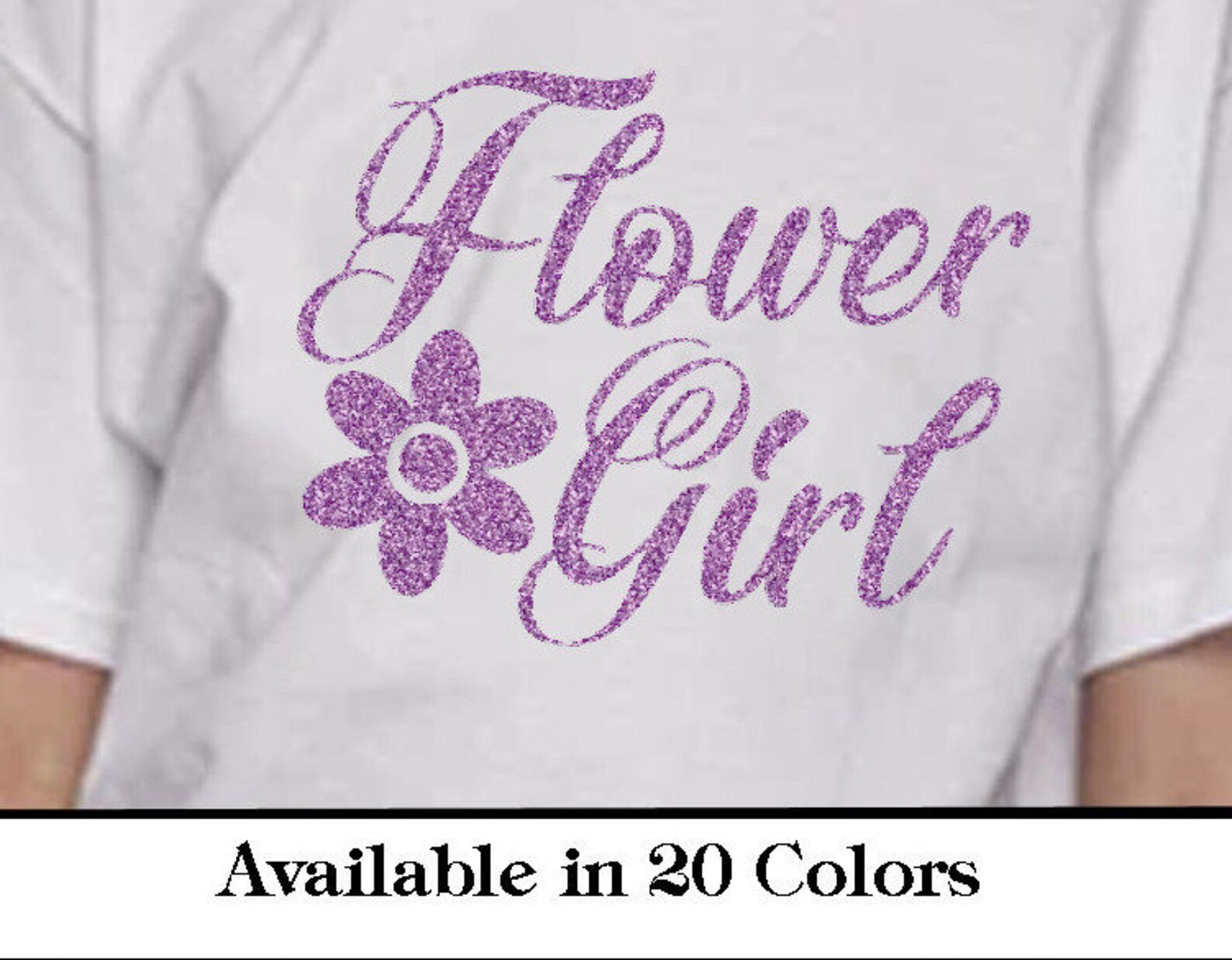 Flower Girl Iron on Wedding Decal Transfer Glitter Vinyl Etsy