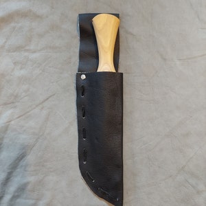 Leather Cosplay Knife Sheath with Belt Loop, Vertical