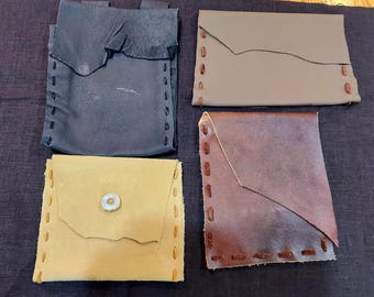 Rustic Leather Belt Pouches