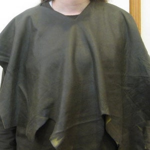 Rustic Leather Shawl/Poncho