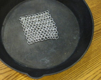 Chain Mail Stainless Steel Cast Iron Pan Scrubber