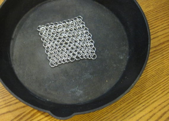 Chain Mail Stainless Steel Cast Iron Pan Scrubber 