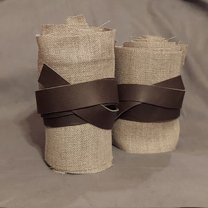 Linen and Leather Arm Wrap- 9 Colors Available