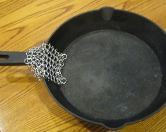 Chain Mail Stainless Steel Cast Iron Pan Scrubber 