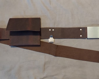 Star Wars Jedi Inspired Leather Belt with Lightsaber Clip