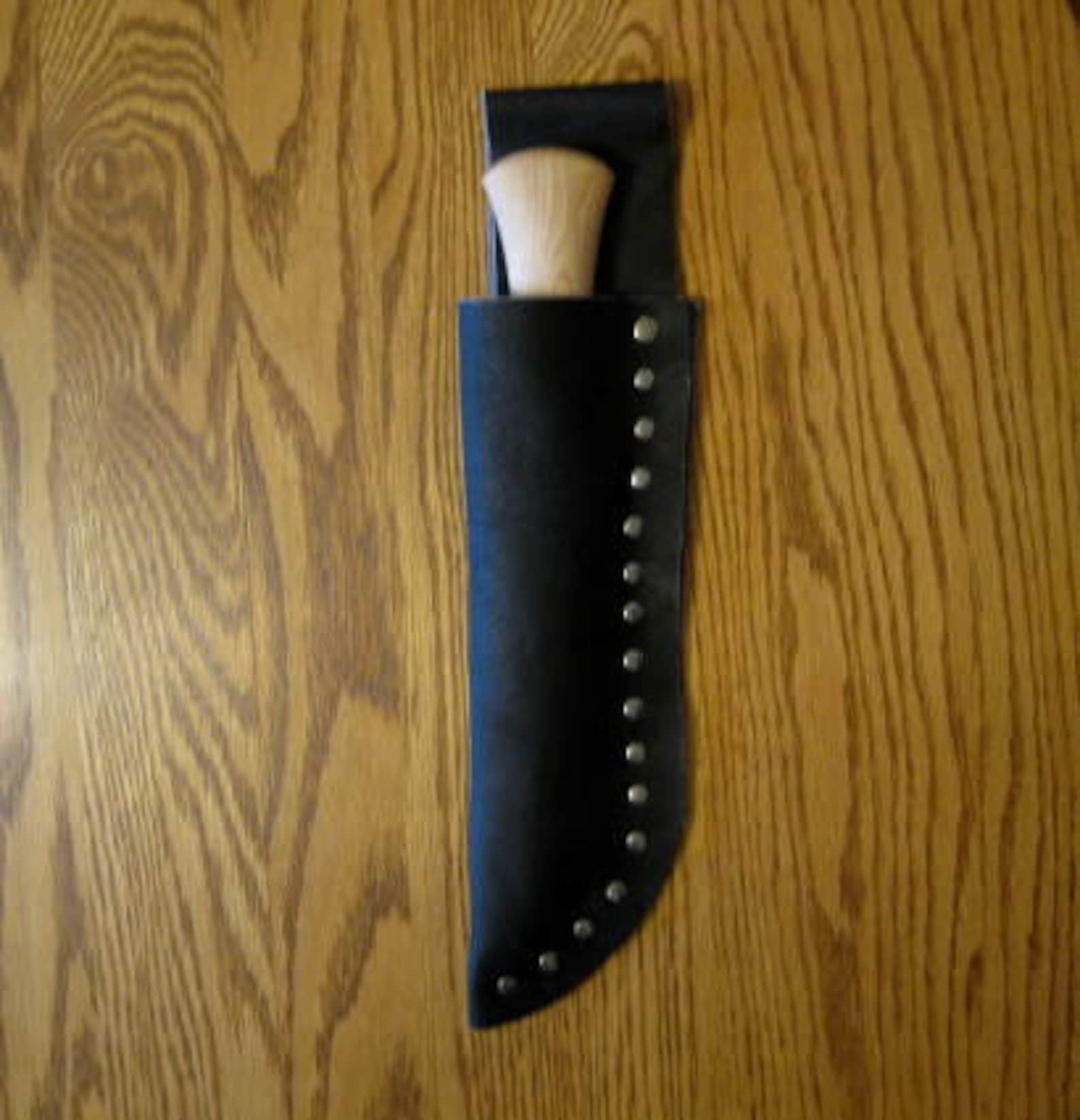 Leather Knife Sheath with Belt Loop Vertical Etsy