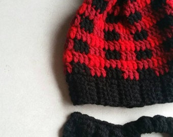 Buffalo Plaid beard hat