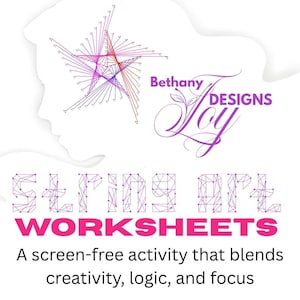 String Art Worksheet Bundle | Curve Stitching Templates (PDF Pattern ...