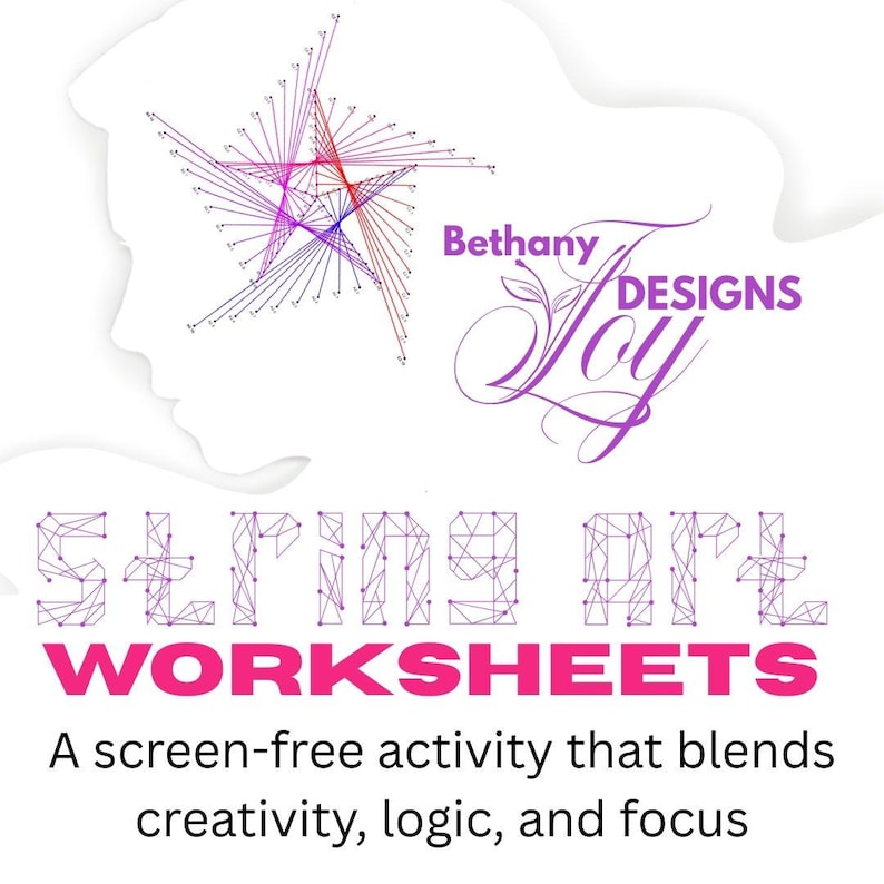 String Art Worksheet Bundle | Curve Stitching Templates | 8 Equal ...