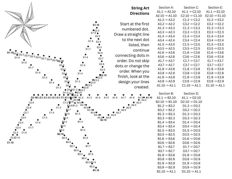 String Art Worksheet Bundle | Curve Stitching, Math Art, 5 Equal ...
