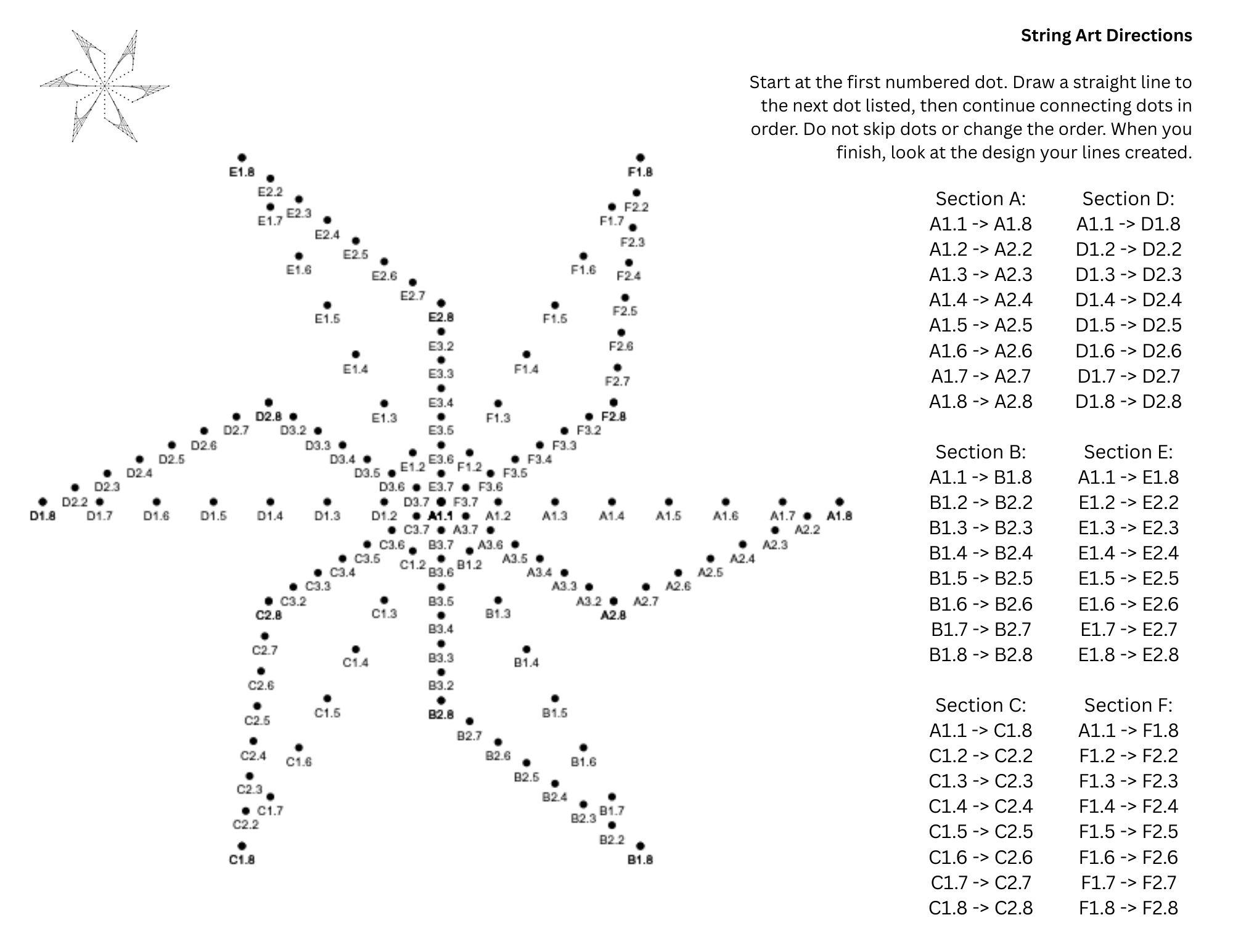 String Art Worksheet Bundle | Curve Stitching, Math Art | 6 Equal ...