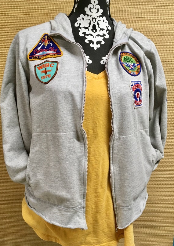 Women's 1950s, 60s and 70s Vintage Patched Hoodie