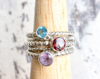 Topaz stacking Ring , Mother's Ring , Birthstone Ring , Dainty Solitaire Rings , chakra jewelry , Personalized stacking ring