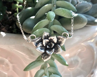 Succulent Necklace / Floral necklace / Flower necklace / Large Succulent Flower Necklace / Succulent Jewelry