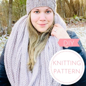 Corrugated Cowl Knitting Pattern. (Not a Finished Cowl), Bulky Cowl Pattern, We Are Knitters The Meri Wool Pattern, Infinity Scarf Pattern