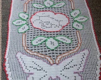Crochet doily - crochet doilies - Crochet tablecloth - Home decor -  Color crochet doily - Handmade tablecloth