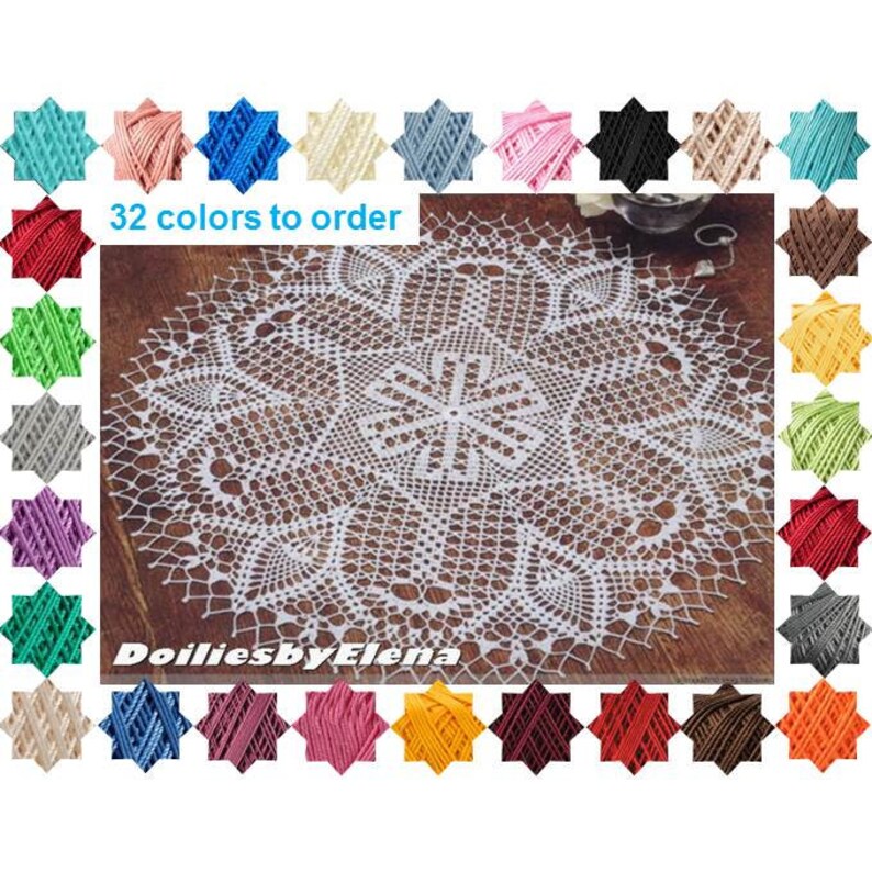 crochet doilies Home decor large doily Handmade tablecloth White crochet doily Crochet doily
