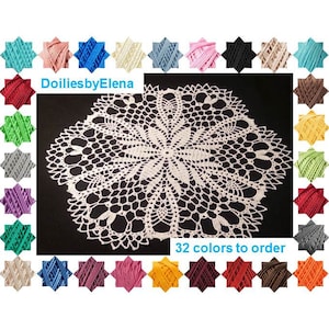 Choose color-Crochet doily - crochet doilies - Home decor - White crochet doily - Handmade tablecloth