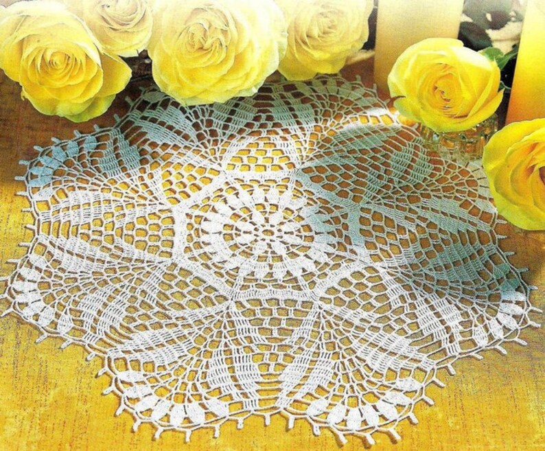 Crochet Doily 19,3 Crochet Doilies Home Decor White Crochet Doily