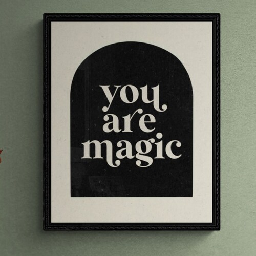 You Are Magic Retro Wall Art Retro Decor Wall Prints Retro - Etsy