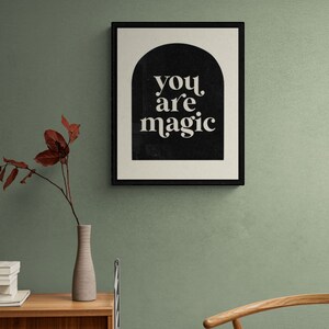 You Are Magic Retro Wall Art Retro Decor Wall Prints Retro Printable
