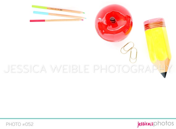 School Styled Desktop Photography Mockup Apple Pencil Styled Etsy