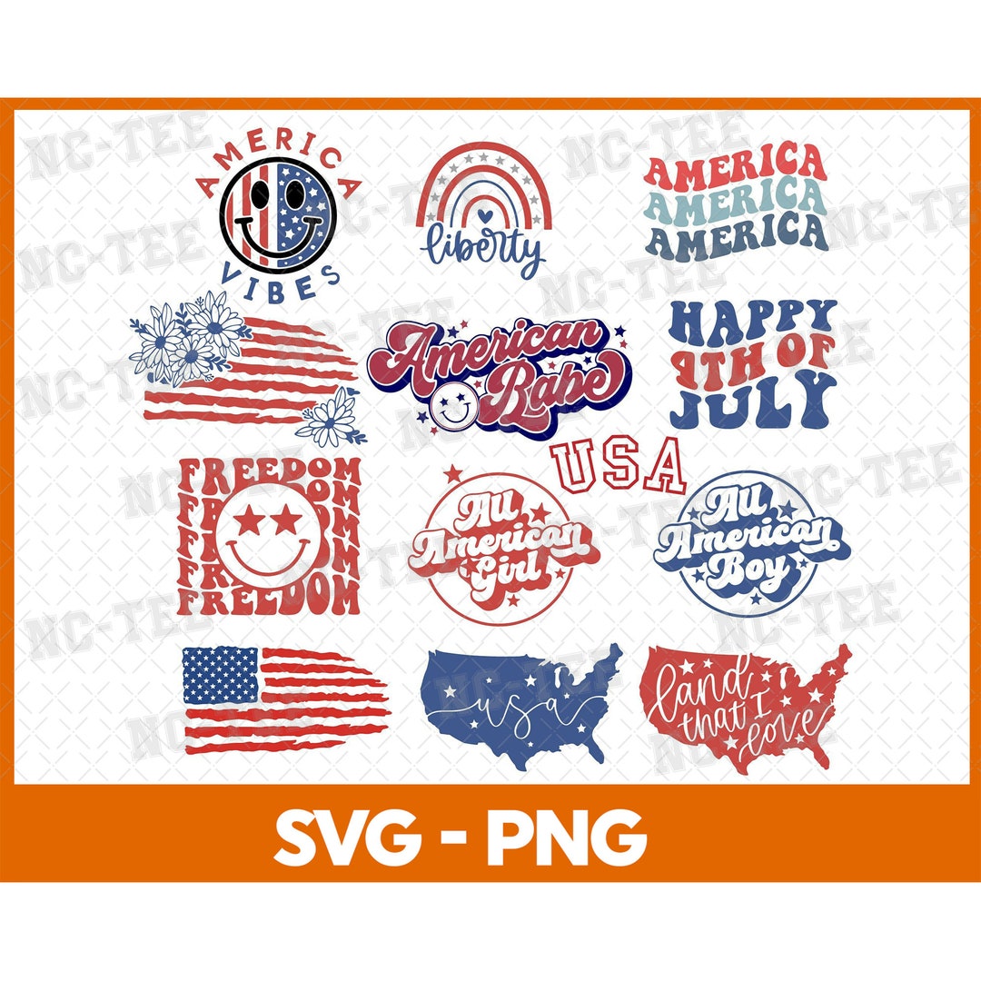 4th of July Svg Bundle Fourth of July Svg Usa Svg America - Etsy