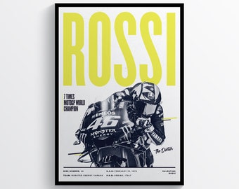 PRINT IMAGE PHOTO MOTOGP POSTER Valentino Rossi in Action RARE NEW 24X36 PW0
