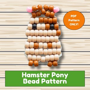 Pony Bead Hamster Pattern and Tutorial, Digital Download, Bead Pets, Kids Crafts
