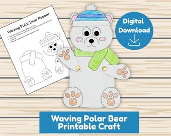 Polar Bear Printable Craft for Kids | Winter Animal Paper Craft ...