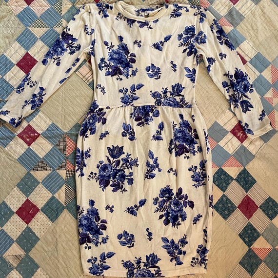 adrienne vittadini blue dress Adriana Dress in Blue 4