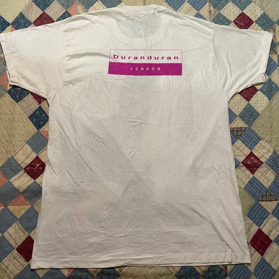Vintage 80s Duran Duran London White T-shirt / 19… - image 7