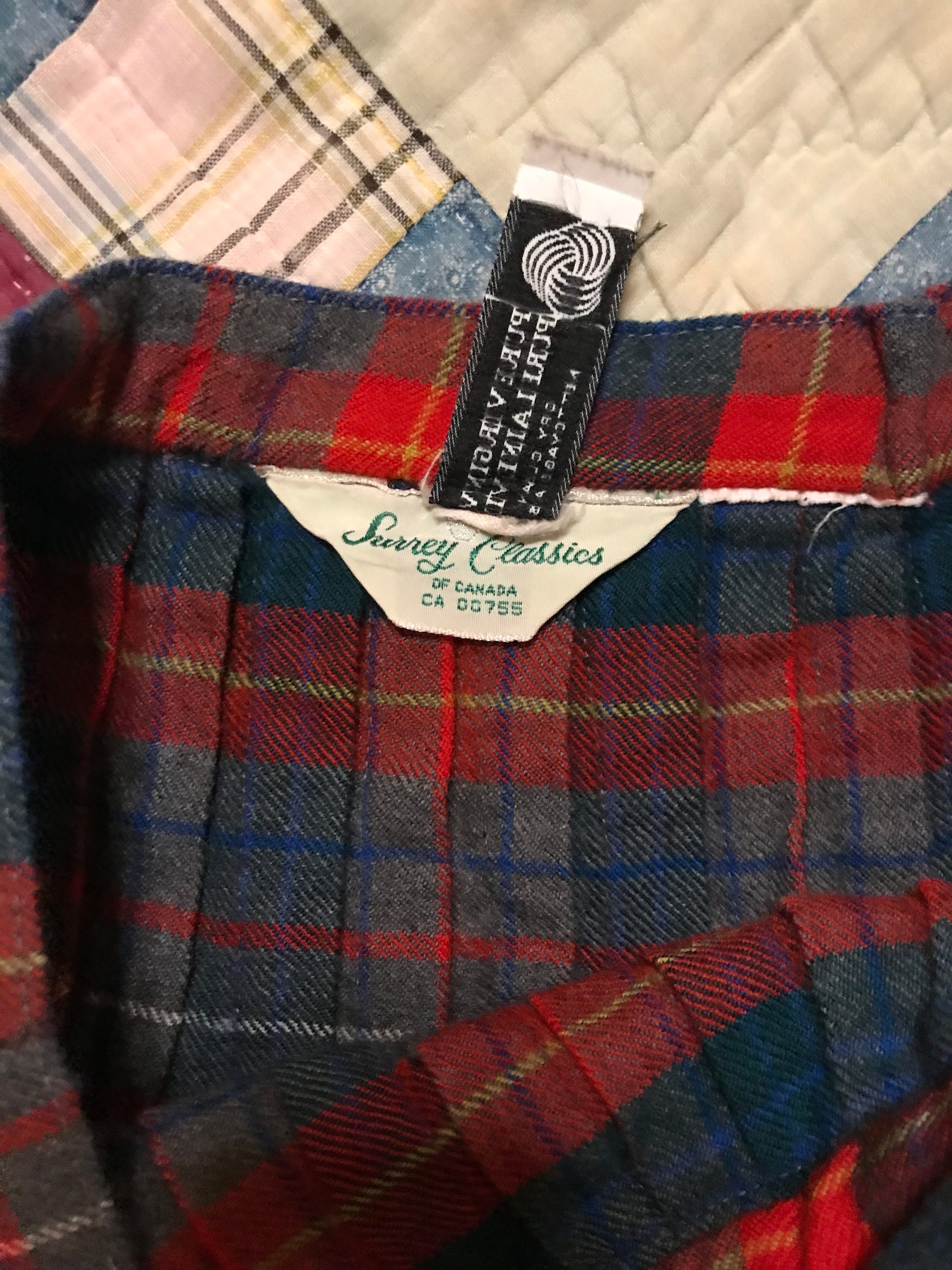 Vintage 70's Surrey Classics of Canada Medium Plaid Tartan - Etsy