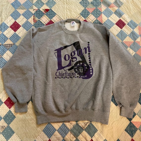 Vintage 90s Jerzees Super Sweats White Aztec Jamsey C… - Gem