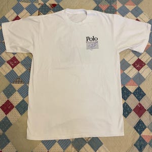Vintage 90s Polo Ralph Lauren T-Shirt: Single Stitch Graphic Tee