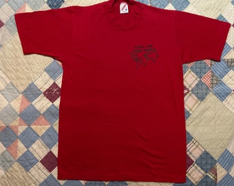 Vintage 90s CUNY Law Third World NYC Red Single Stitch Crew Neck T-Shirt / 1990s Graphic Shirt / Collegiate Tee / Small