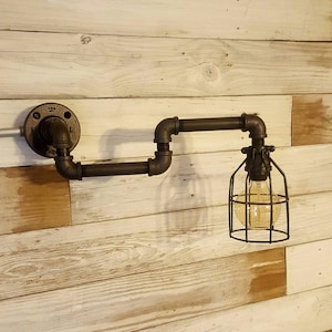 Industrial Lighting Scissoring Wall Light- Accordion Wall Light- Steampunk Sconce- Barn lighting- Industrial Reading Bed Light