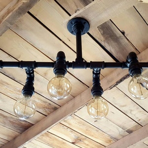 Industriebeleuchtung - Kronleuchter, Steampunk Stagger, Bauernhaus Beleuchtung, Eisenrohr Licht, moderne Industriebeleuchtung
