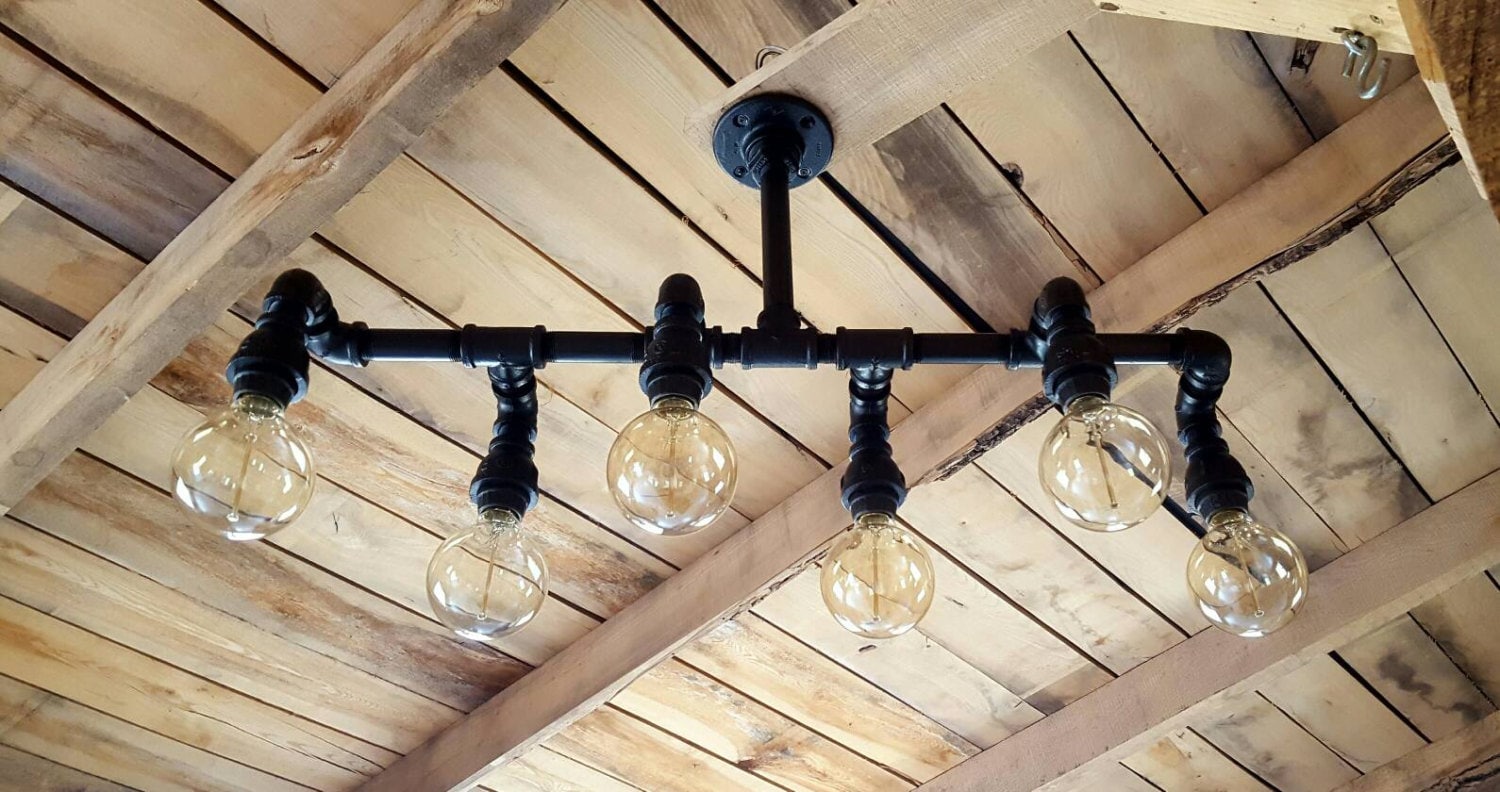 Hora Ceiling Light In Black Metal With Rust Effect And Wood Look With 3 Retro-Industrial Swivel Ceiling Spotlights For Vintage Living Room 3 X E27 Max 40 Watt Bulbs