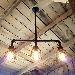Industrial Lighting Pool Table light, Billiards, Modern Industrial Pipe Light, Pool Table Lighting, Man Cave, Steampunk