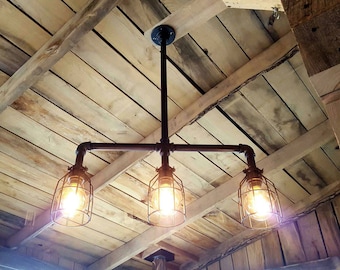Industrial Lighting Pool Table light, Billiards, Modern Industrial Pipe Light, Pool Table Lighting, Man Cave, Steampunk