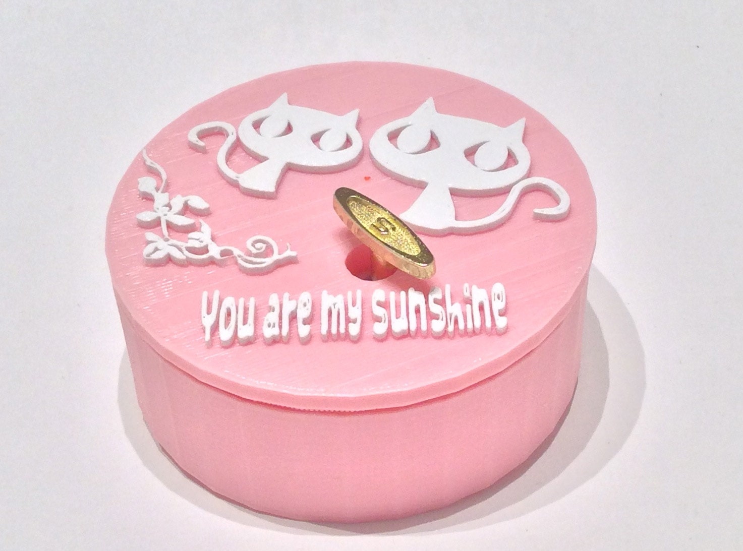 Two Cats Music Box 3D Printed you Are My Sunshine Musical Etsy
